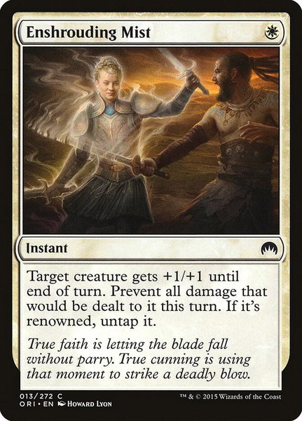 Enshrouding Mist trading card from Magic Origins Enshrouding Mist - Magic Origins Magic: The Gathering trading card