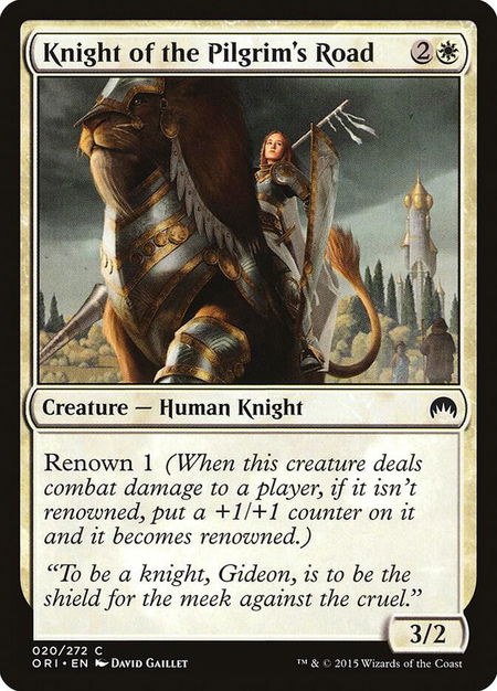 Knight of the Pilgrim's Road - Magic Origins Magic: The Gathering trading card