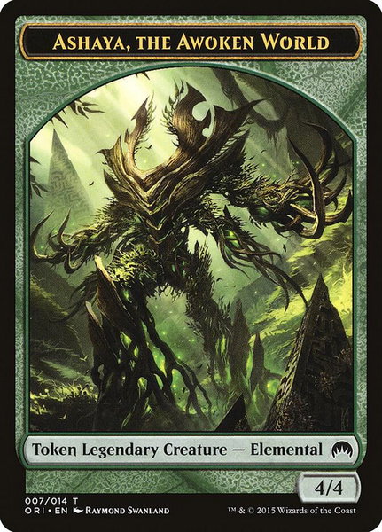 Ashaya, the Awoken World Token trading card from Magic Origins Ashaya, the Awoken World Token - Magic Origins Magic: The Gathering trading card