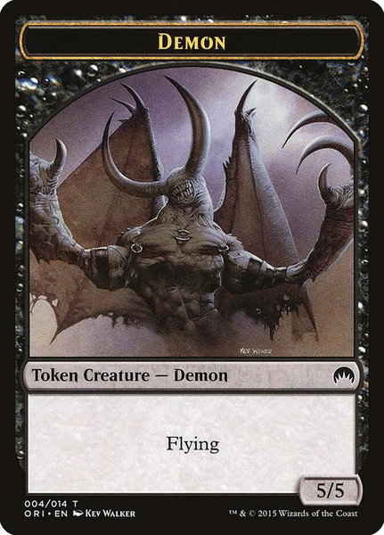 Demon Token trading card from Magic Origins Demon Token - Magic Origins Magic: The Gathering trading card