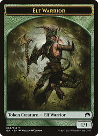 Elf Warrior Token - Magic Origins (ORI) #9 - Token Magic: The Gathering Trading Card