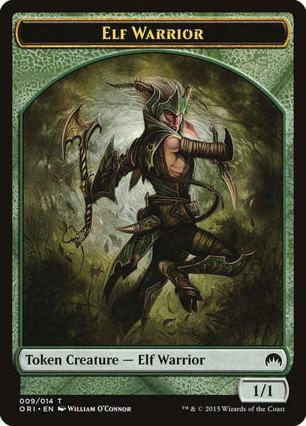 Elf Warrior Token trading card from Magic Origins Elf Warrior Token - Magic Origins Magic: The Gathering trading card