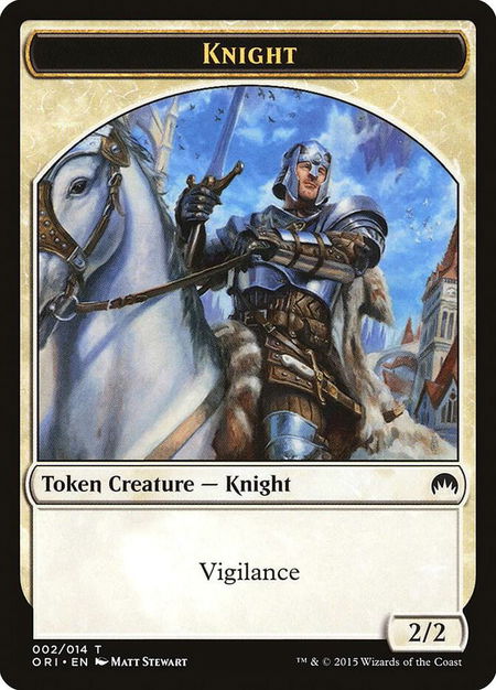 Knight Token - Magic Origins Magic: The Gathering trading card
