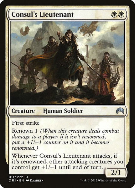 Consul's Lieutenant trading card from Magic Origins Consul's Lieutenant - Magic Origins Magic: The Gathering trading card