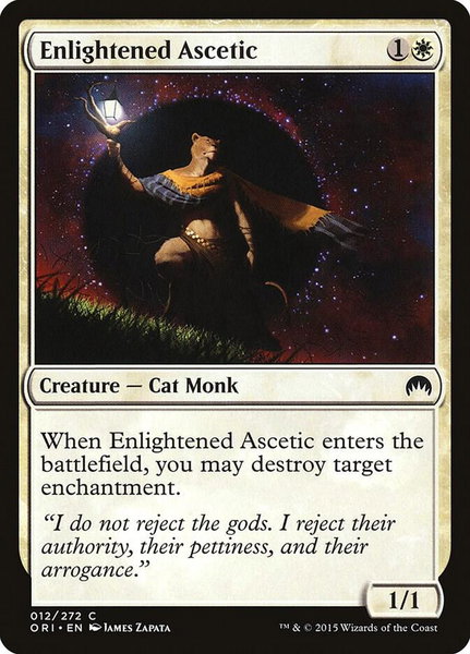Enlightened Ascetic trading card from Magic Origins Enlightened Ascetic - Magic Origins Magic: The Gathering trading card