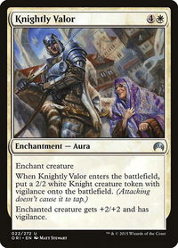 Knightly Valor - Magic Origins (ORI) #22 - Uncommon Magic: The Gathering Trading Card