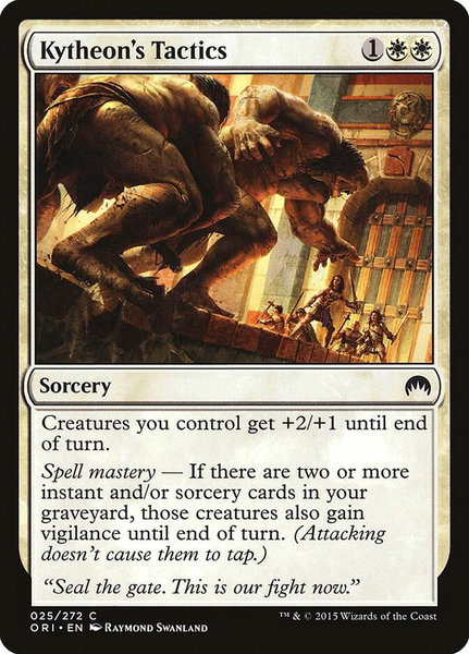 Kytheon's Tactics trading card from Magic Origins Kytheon's Tactics - Magic Origins Magic: The Gathering trading card