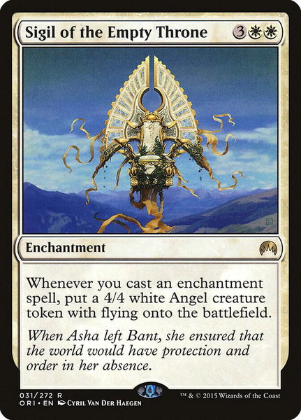 Sigil of the Empty Throne trading card from Magic Origins Sigil of the Empty Throne - Magic Origins Magic: The Gathering trading card