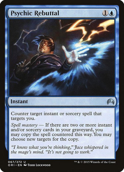 Psychic Rebuttal trading card from Magic Origins Psychic Rebuttal - Magic Origins Magic: The Gathering trading card