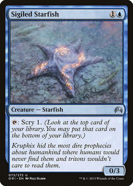 Sigiled Starfish trading card from Magic Origins Sigiled Starfish - Magic Origins Magic: The Gathering trading card