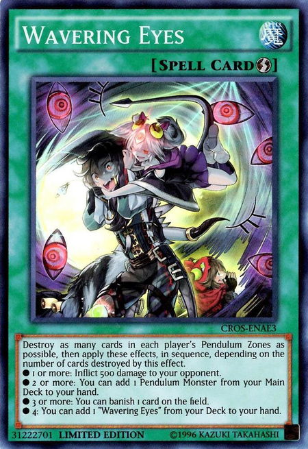 Wavering Eyes trading card from Crossed Souls: Advanced Edition Wavering Eyes - Crossed Souls: Advanced Edition YuGiOh trading card