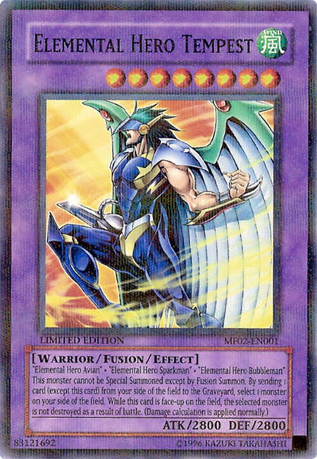 Elemental HERO Tempest - Mattel Action Figure Promos: Series 2 YuGiOh trading card
