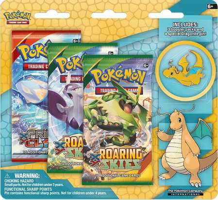 Dragonite Collector's Pin 3 Pack Blister trading card from XY - Roaring Skies Dragonite Collector's Pin 3 Pack Blister - XY - Roaring Skies Pokémon trading card