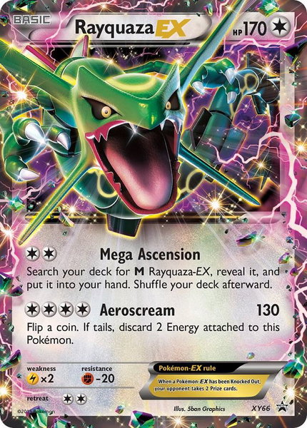 Rayquaza EX - XY66 trading card from XY Promos Rayquaza EX - XY66 - XY Promos Pokémon trading card