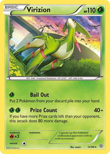 Virizion - XY - Ancient Origins (AOR) #12/98 - Holo Rare Pokémon Trading Card