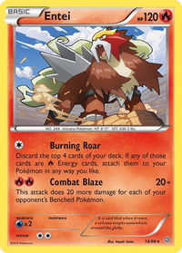 Entei (14) - XY - Ancient Origins (AOR) #14/98 - Rare Pokémon Trading Card