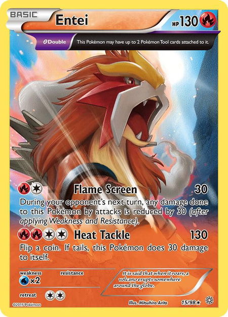 Entei (15) - XY - Ancient Origins Pokémon trading card