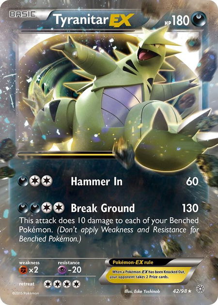 Tyranitar EX - XY - Ancient Origins Pokémon trading card