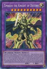Timaeus the Knight of Destiny trading card from Dragons of Legend 2 Timaeus the Knight of Destiny - Dragons of Legend 2 YuGiOh trading card