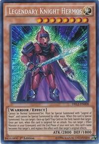 Legendary Knight Hermos trading card from Dragons of Legend 2 Legendary Knight Hermos - Dragons of Legend 2 YuGiOh trading card