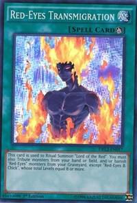 Red-Eyes Transmigration trading card from Dragons of Legend 2 Red-Eyes Transmigration - Dragons of Legend 2 YuGiOh trading card