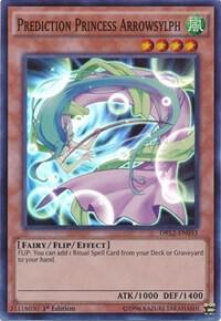 Prediction Princess Arrowsylph trading card from Dragons of Legend 2 Prediction Princess Arrowsylph - Dragons of Legend 2 YuGiOh trading card