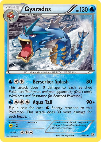 Gyarados (20) trading card from XY - Ancient Origins Gyarados (20) - XY - Ancient Origins Pokémon trading card