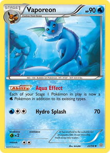 Vaporeon - XY - Ancient Origins (AOR) #22/98 - Uncommon Pokémon Trading Card