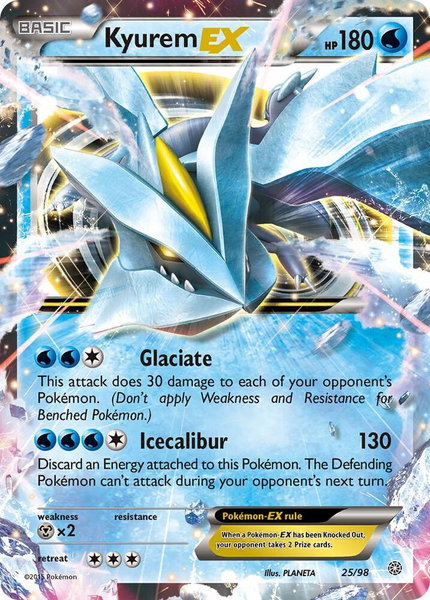 Kyurem EX trading card from XY - Ancient Origins Kyurem EX - XY - Ancient Origins Pokémon trading card