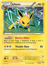 Jolteon - XY - Ancient Origins (AOR) #26/98 - Holo Rare Pokémon Trading Card