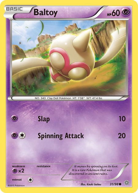 Baltoy (31) - XY - Ancient Origins Pokémon trading card