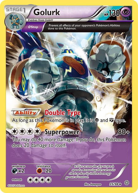 Golurk (35) - XY - Ancient Origins Pokémon trading card
