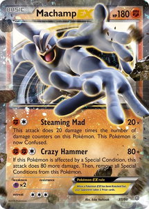 Machamp EX - XY - Ancient Origins (AOR) #37/98 - Ultra Rare Pokémon Trading Card