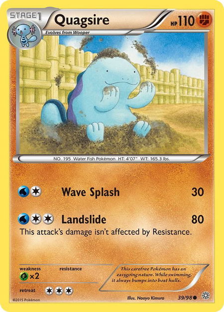Quagsire - XY - Ancient Origins Pokémon trading card