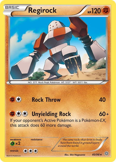 Regirock - XY - Ancient Origins Pokémon trading card