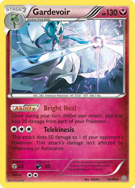 Gardevoir trading card from XY - Ancient Origins Gardevoir - XY - Ancient Origins Pokémon trading card