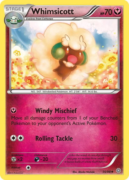 Whimsicott - XY - Ancient Origins Pokémon trading card