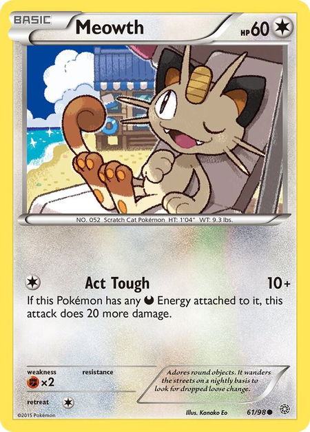 Meowth - XY - Ancient Origins Pokémon trading card