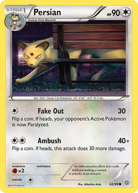 Persian - XY - Ancient Origins Pokémon trading card