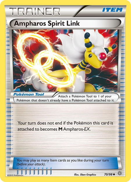 Ampharos Spirit Link - XY - Ancient Origins Pokémon trading card