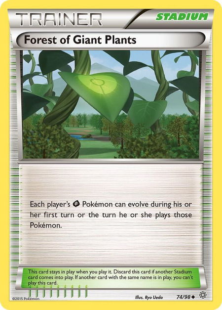 Forest of Giant Plants - XY - Ancient Origins Pokémon trading card