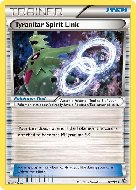 Tyranitar Spirit Link - XY - Ancient Origins Pokémon trading card