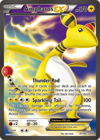 Ampharos EX (87 Full Art) - XY - Ancient Origins (AOR) #87/98 - Ultra Rare Pokémon Trading Card