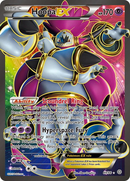Hoopa EX (89 Full Art) trading card from XY - Ancient Origins Hoopa EX (89 Full Art) - XY - Ancient Origins Pokémon trading card