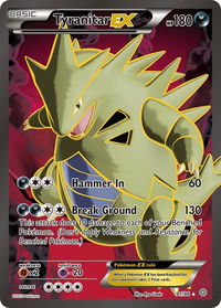 Tyranitar EX (91 Full Art) - XY - Ancient Origins (AOR) #91/98 - Ultra Rare Pokémon Trading Card