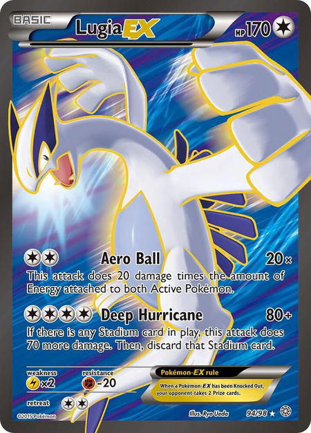 Lugia EX (94 Full Art) - XY - Ancient Origins Pokémon trading card