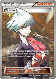 Steven (Full Art) - XY - Ancient Origins (AOR) #95/98 - Ultra Rare Pokémon Trading Card
