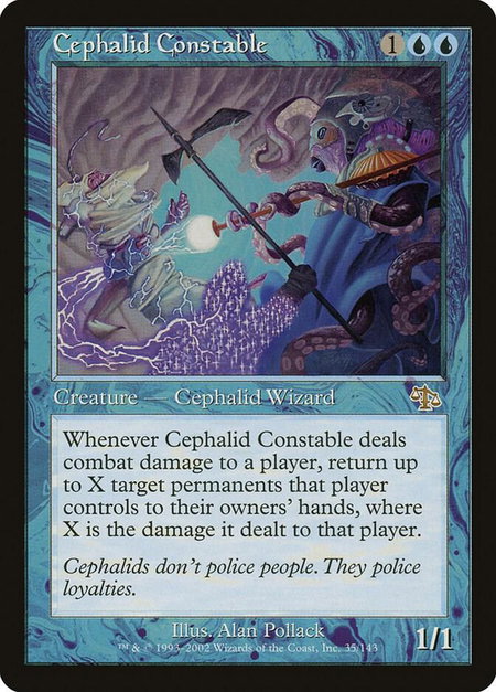Cephalid Constable - Judgment Magic: The Gathering trading card