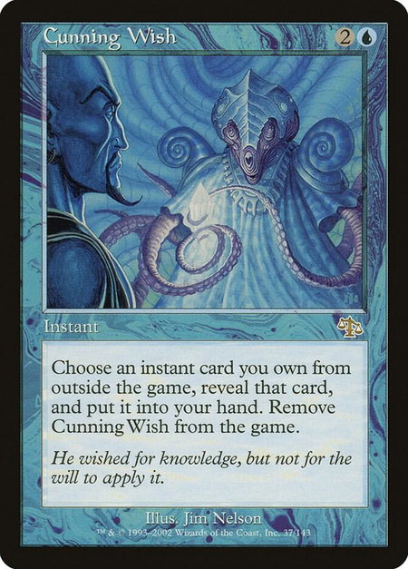 Cunning Wish - Judgment Magic: The Gathering trading card
