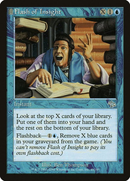 Flash of Insight - Judgment Magic: The Gathering trading card